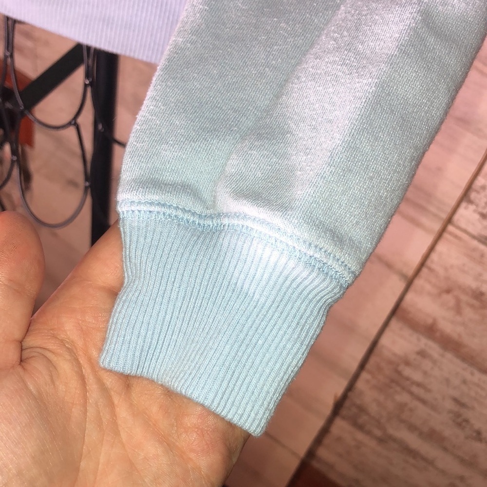 Victoria’s Secret PINK sweatshirt quarter zip blue and black size XS pink vs top - Picture 4 of 7